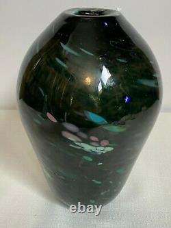 Murano Glass Vase Multi Color Confetti Hand Blown Art Glass Vase Italy 9