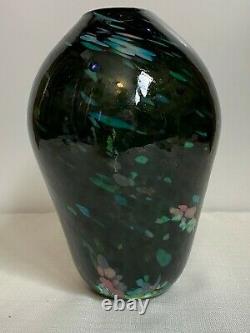 Murano Glass Vase Multi Color Confetti Hand Blown Art Glass Vase Italy 9