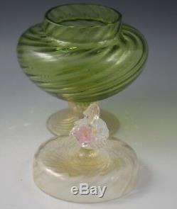 Murano Glass Venetian Glass Footed Apothecary Dresser Jar Flower Finial