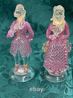Murano Glass Vintage 7 Italian Venetian Dancing Couple From Venice Italy
