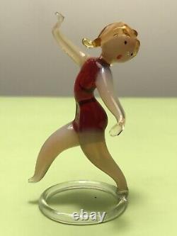 Murano Glass Vintage Italian Venetian Lot Dancing Figurines Mouth Blown Glass