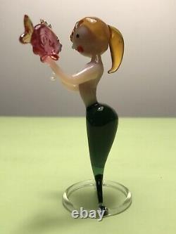 Murano Glass Vintage Italian Venetian Lot Dancing Figurines Mouth Blown Glass