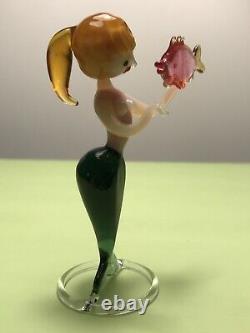 Murano Glass Vintage Italian Venetian Lot Dancing Figurines Mouth Blown Glass