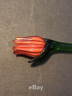Murano Glass assorted Long Stemmed Flowers (20 inch) lot of 5