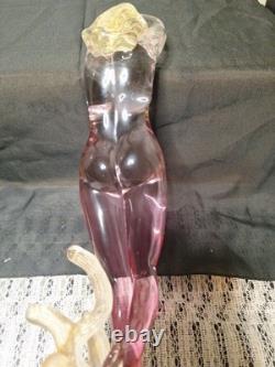 Murano Glass hand blown glass lady pink