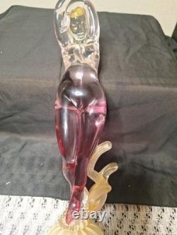 Murano Glass hand blown glass lady pink