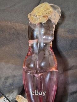 Murano Glass hand blown glass lady pink