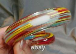 Murano Glassware Art Rainbow Spiral Unique Example14 Tall X 5 1/4 Beauty