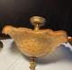 Murano Hand Blown Amber Glass Light Fixture Italian Made