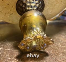 Murano Hand Blown Amber Glass Light Fixture Italian Made