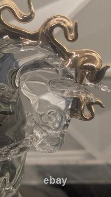 Murano Hand-Blown Art Glass Carousel Horse Large 11 Sculpture with Gold, Italy