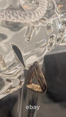 Murano Hand-Blown Art Glass Carousel Horse Large 11 Sculpture with Gold, Italy