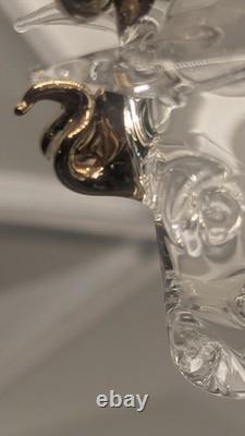 Murano Hand-Blown Art Glass Carousel Horse Large 11 Sculpture with Gold, Italy