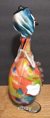 Murano Hand Blown Clown Decanter, 13 in. Tall