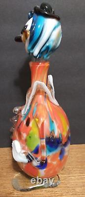 Murano Hand Blown Clown Decanter, 13 in. Tall