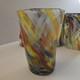 Murano Hand Blown Finger hold Glass Tumblers Set of 6 12 oz