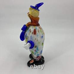 Murano Hand Blown Glass Clown Figurine 9 Original Vintage Italy 1950-1959