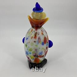 Murano Hand Blown Glass Clown Figurine 9 Original Vintage Italy 1950-1959