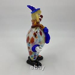 Murano Hand Blown Glass Clown Figurine 9 Original Vintage Italy 1950-1959