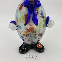 Murano Hand Blown Glass Clown Figurine 9 Original Vintage Italy 1950-1959