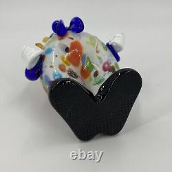 Murano Hand Blown Glass Clown Figurine 9 Original Vintage Italy 1950-1959