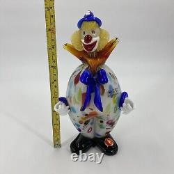 Murano Hand Blown Glass Clown Figurine 9 Original Vintage Italy 1950-1959