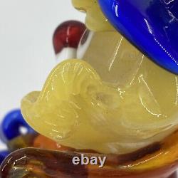 Murano Hand Blown Glass Clown Figurine 9 Original Vintage Italy 1950-1959