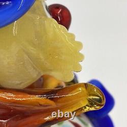 Murano Hand Blown Glass Clown Figurine 9 Original Vintage Italy 1950-1959