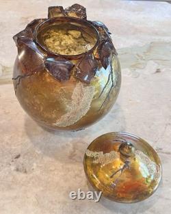 Murano Hand Blown Glass Ginger Jar Absolutely Stunning Piece of Art Work