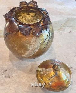 Murano Hand Blown Glass Ginger Jar Absolutely Stunning Piece of Art Work