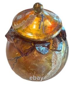 Murano Hand Blown Glass Ginger Jar Absolutely Stunning Piece of Art Work