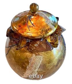 Murano Hand Blown Glass Ginger Jar Absolutely Stunning Piece of Art Work