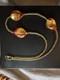 Murano Hand Blown Glass Royal Red And Gold Necklace, Bracelet, And Earrings