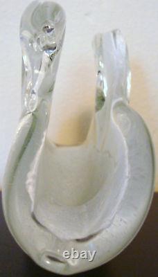 Murano Hand Blown Glass Swan Vase Knapkin Holder