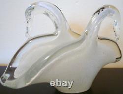 Murano Hand Blown Glass Swan Vase Knapkin Holder