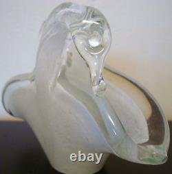 Murano Hand Blown Glass Swan Vase Knapkin Holder
