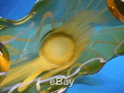 Murano Hand Blown Italian Art Glass Free Form Center Piece Bowl