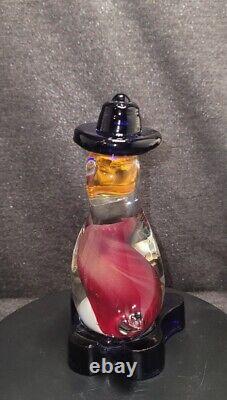 Murano Hand Blown Sommerso Animorphic Glass Duck. UV Beak. Label Italy. Vtg