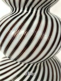 Murano Hand Blown Swirl Glass Lamp by Dino Martens Aureliano Toso Italian