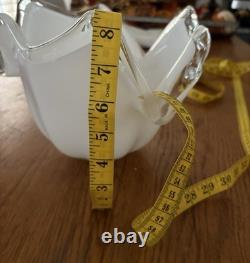 Murano Hand Blown White Handkerchief Large Bowl