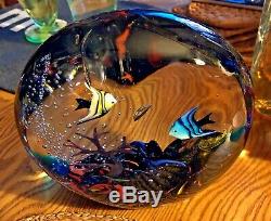 Murano Hand Made Art Glass by Stefano Tosa, Fish Bowl Aquarium, Signed