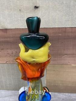 Murano Handcrafted Art Glass Clown Blown Venetian Glass Sculpture 12 Italy
