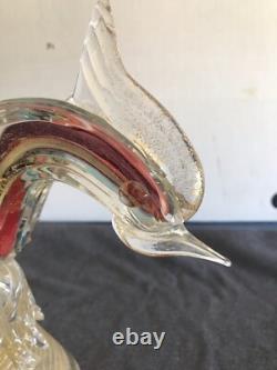 Murano Italian 1960's Hand Blown Glass Pheasant Antique Wonderful Condition