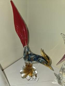 Murano Italian 1960's Hand Blown Glass Pheasant Antique Wonderful Condition