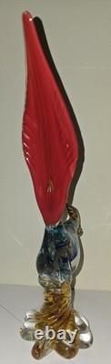 Murano Italian 1960's Hand Blown Glass Pheasant Antique Wonderful Condition