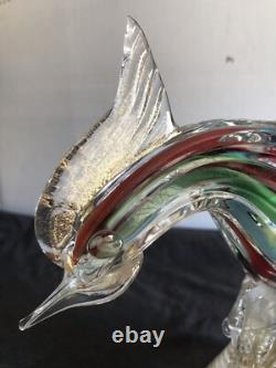 Murano Italian 1960's Hand Blown Glass Pheasant Antique Wonderful Condition