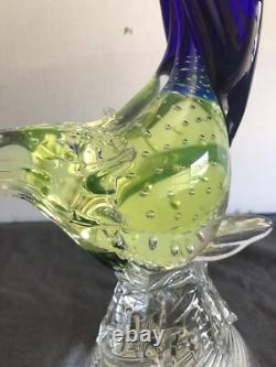 Murano Italian 1960's Hand Blown Glass Pheasant Antique Wonderful Condition