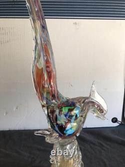Murano Italian 1960's Hand Blown Glass Pheasant Antique Wonderful Condition