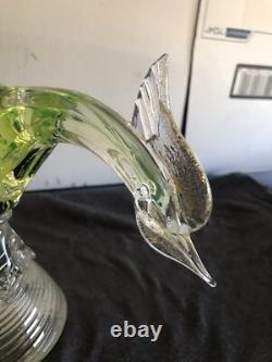 Murano Italian 1960's Hand Blown Glass Pheasant Set Antique. Wonderful Condition