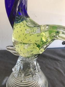 Murano Italian 1960's Hand Blown Glass Pheasant Set Antique. Wonderful Condition